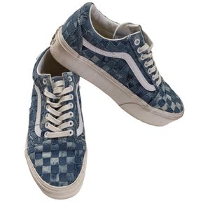Vans, Old Skool stackform woven denim sneakers. Size 8